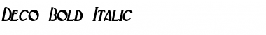 Deco Bold Italic Font