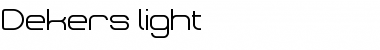 Dekers_light Dekers_light Font