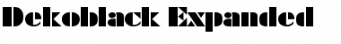 Dekoblack-Expanded Regular Font