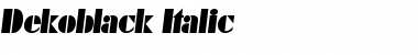 Dekoblack-Italic Regular Font