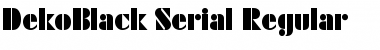 DekoBlack-Serial Font