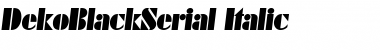 DekoBlackSerial Italic Font