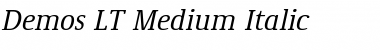 Demos LT Medium Italic