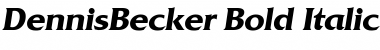 DennisBecker Bold Italic