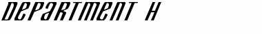 Department H Regular Font