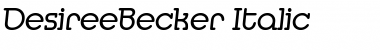 DesireeBecker Italic Font