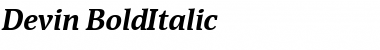 Devin BoldItalic Font