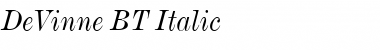DeVinne BT Italic Font