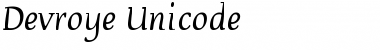Devroye Unicode Font