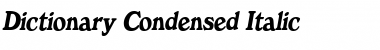 DictionaryCondensed Font