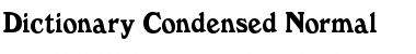 DictionaryCondensed Font