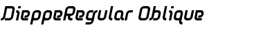DieppeRegular Oblique Regular Font