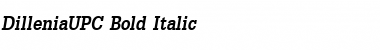 DilleniaUPC Bold Italic Font