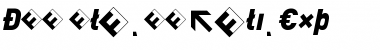 DIN-BlackItalicExp Regular Font