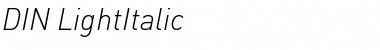DIN-LightItalic Regular Font