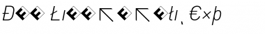 DIN-LightItalicExp Font