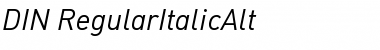 DIN-RegularItalicAlt Font