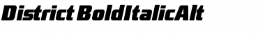 District-BoldItalicAlt Font