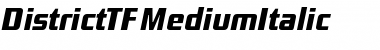 DistrictTF-MediumItalic Regular Font