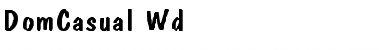 DomCasual Wd Regular Font