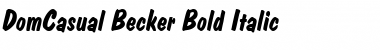 DomCasual Becker Bold Italic
