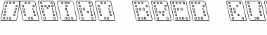 Domino bred kursiv omrids Font