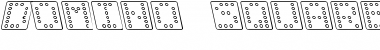 Domino square kursiv omrids Font