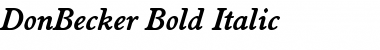 DonBecker Bold Italic