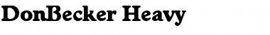 DonBecker-Heavy Font