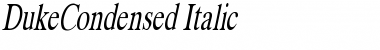 DukeCondensed Italic Font