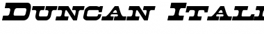 Duncan Italic Font