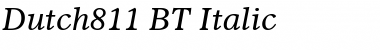 Dutch811 BT Font