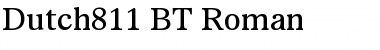 Dutch811 BT Roman Font