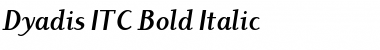 Dyadis ITC Bold Italic Font