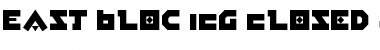 East Bloc ICG Closed Alt Font