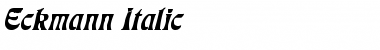 Eckmann Italic Font