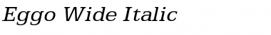 Eggo Wide Italic Font