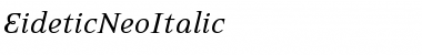 EideticNeoItalic Font
