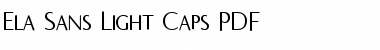 Ela Sans Light Caps Font