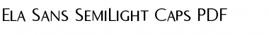 Ela Sans SemiLight Caps Regular Font