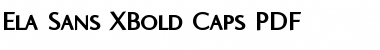 Ela Sans XBold Caps Regular Font