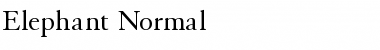 Elephant Normal Font