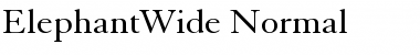 ElephantWide Normal Font