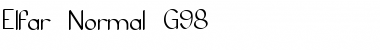 Elfar Normal G98 Regular Font
