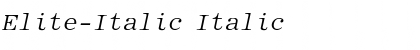 Elite-Italic Font