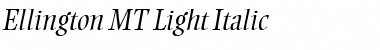 Ellington MT Light Italic