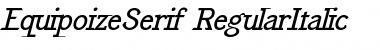EquipoizeSerif Italic Font