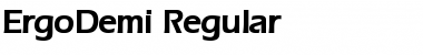 ErgoDemi Regular Font