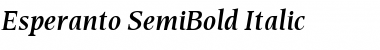 Esperanto SemiBold Italic Font