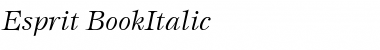 Esprit BookItalic Font